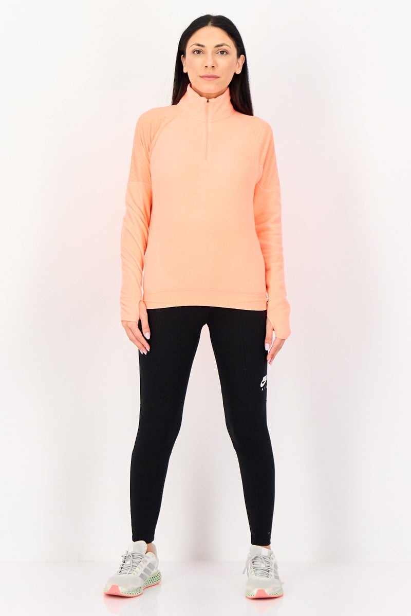 Nike Women Standard Fit Long Sleeve Outdoor T-Shirt, Bright Orange - Image 3
