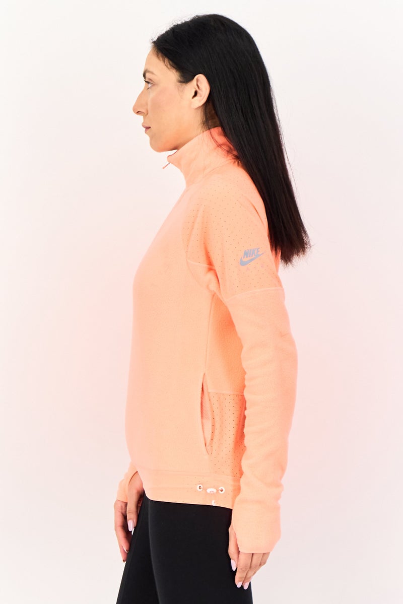 Nike Women Standard Fit Long Sleeve Outdoor T-Shirt, Bright Orange - Image 4