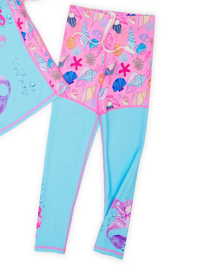 بيبي كلو Mermaid and Seashells Girls' Swimwear 2 piece  Set