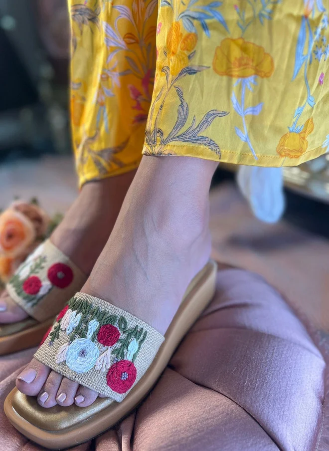صندل ستوريز SANDAL STORIES Embellished PU Block Sandals