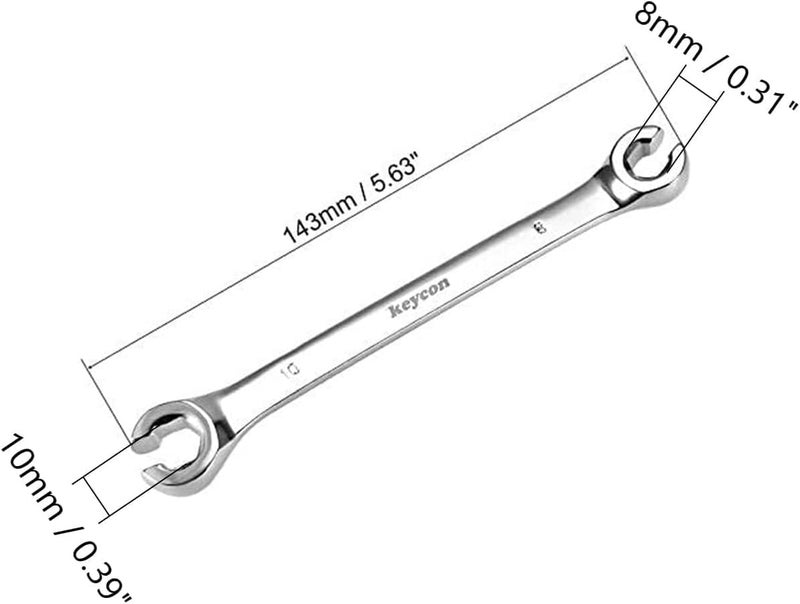 Utoolmart Flare Nut Wrench, 8mm x 10mm Metric Double Open End, 1Pcs - Image 2