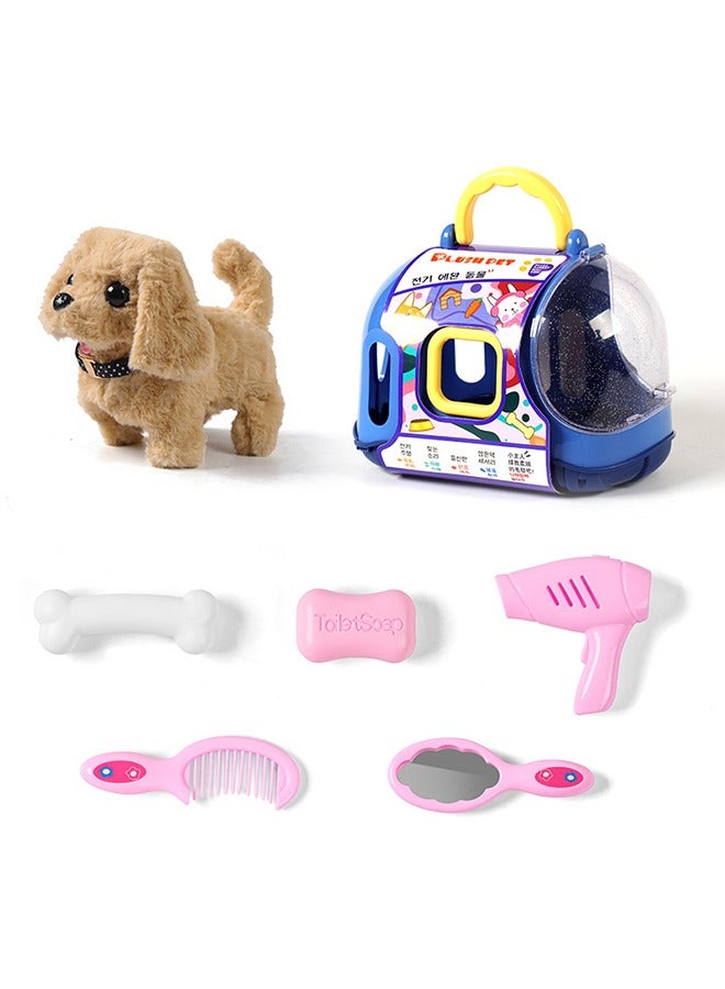 Children's Plush Toys, Electric Pet Puppies, Simulation Golden Retrievers, Walking Calling Pet Dogs, Birthday Gifts For Boys And Girls  - Image 1