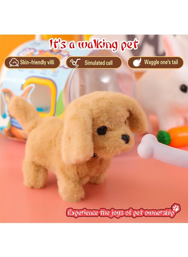 Children's Plush Toys, Electric Pet Puppies, Simulation Golden Retrievers, Walking Calling Pet Dogs, Birthday Gifts For Boys And Girls  - Image 2