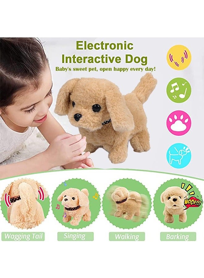 Children's Plush Toys, Electric Pet Puppies, Simulation Golden Retrievers, Walking Calling Pet Dogs, Birthday Gifts For Boys And Girls  - Image 3