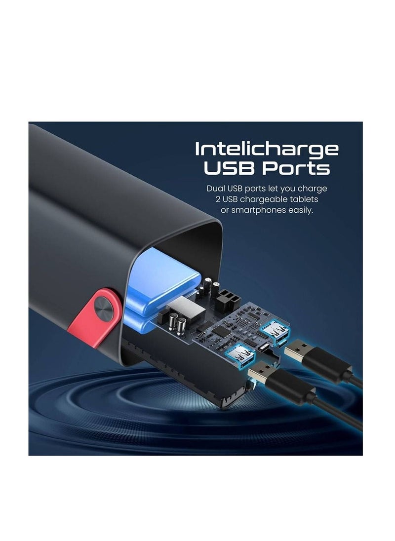 Generic - 80000.0 mAh Power Bank, 80000mAh High-Capacity Battery Charger with 65W In/Out USB-C Power Delivery, 15W USB-C Port, 22.5W QC 3.0 Port, 15W USB Port and LED Torchlight for iPhone 14, MacBook Air BLACK - Image 1
