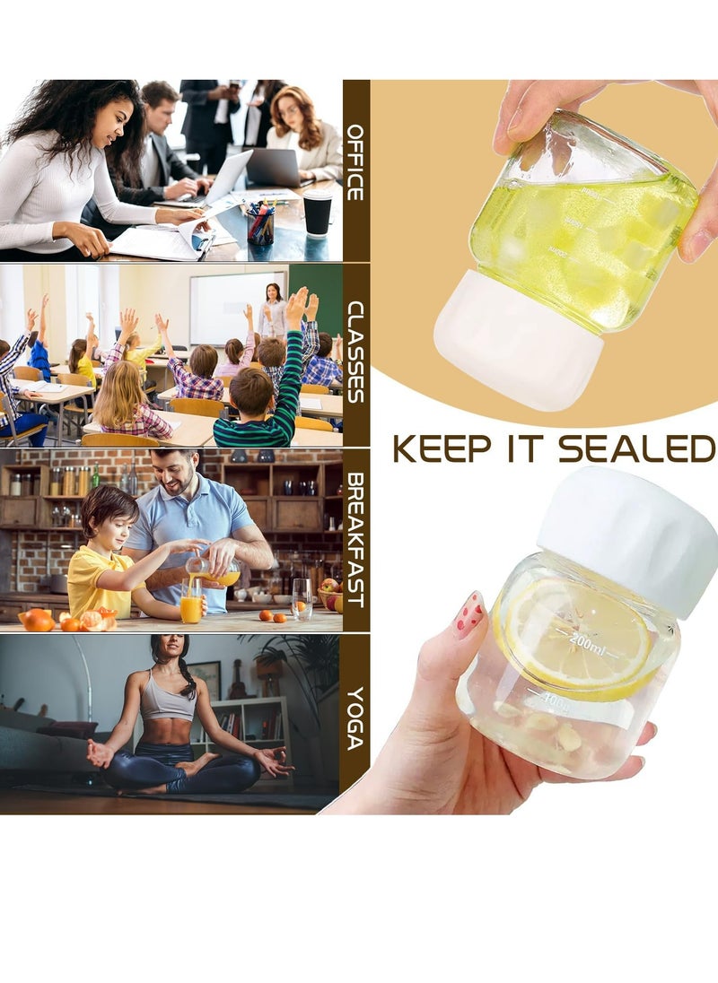 Oasisgalore 6 Pack Clear Glass Water Bottles Leakproof 10oz，300ml Small Water Juice Bottles for Fruit Drinks  - Image 4