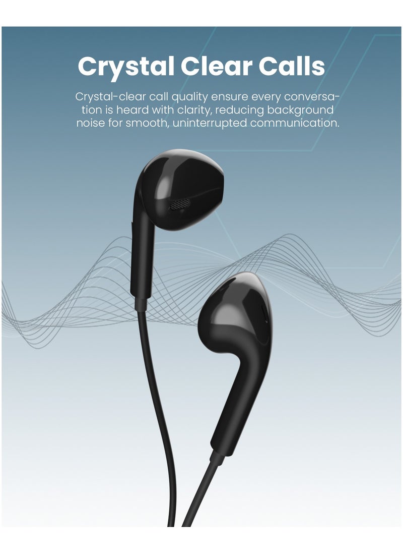 Moxedo Moxedo Wired Stereo Lightning Earphone with In-Line Remote, Built-in Microphone Compatible for iPhone 14/13/12/11 Pro Max/X/XS Max/XR - Black  - Image 4