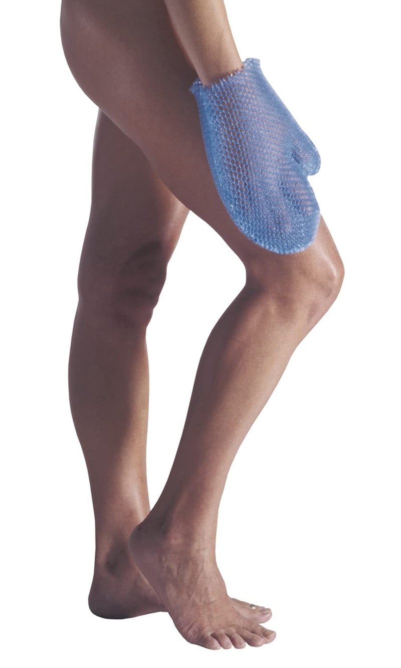 Supracor Spa Bath Mitt Body Exfoliator Face Scrub Sponge, Blue - Image 5