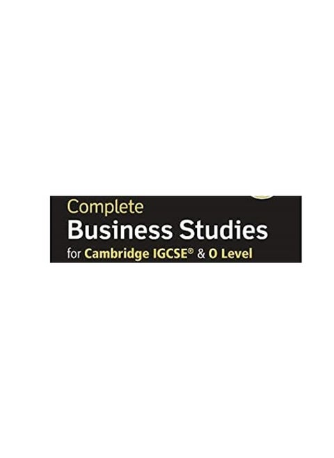 Cie Complete Igcse Business Studies 2nd Edition Bo: With Website Link