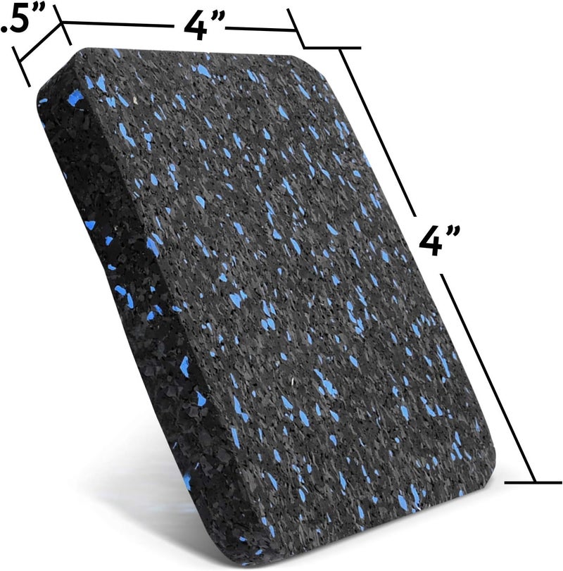 IMPRESA Rubber Floor Protectors for Walking Pad & Treadmill Pad - 4 x 4 x 0.5 in, 6-Pack - Anti-Vibration & Shock-Absorbing Mats - Workout Mats for Home Gym Equipment - Image 2
