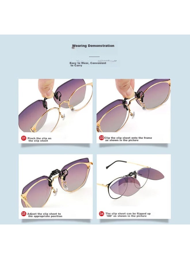 Parim Clip-on Sungl For Women, Polarized Lightweight Myopia Gl For Driving, Uv Protection And Sun Protection For Men - Image 4