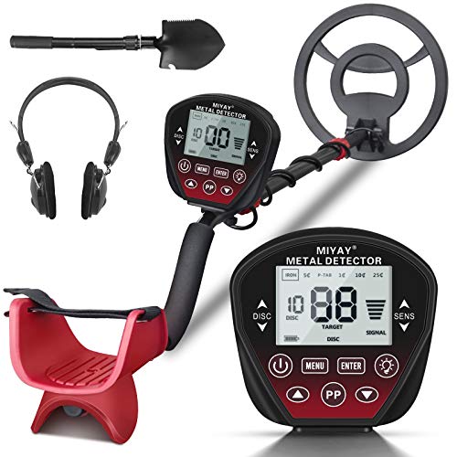 MIYAY Professional Metal Detector for Adults, Gold Metal Detectors Lightweight with LCD Display, Pinpoint & Disc & Notch & All Metal 5 Modes, Battery Included - Image 1
