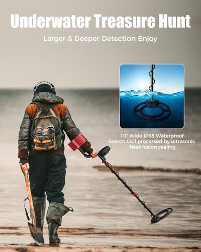 MIYAY Professional Metal Detector for Adults, Gold Metal Detectors Lightweight with LCD Display, Pinpoint & Disc & Notch & All Metal 5 Modes, Battery Included - Image 4