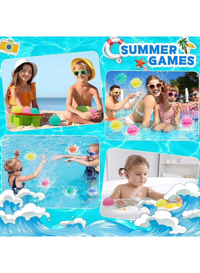 KASTWAVE Reusable Water Balloons For Kids Quick Fill Silicone Water Balloons Fun For Summer Pool & Beach Play 12 Pack With Storage Bag For Outdoor Games - Image 5