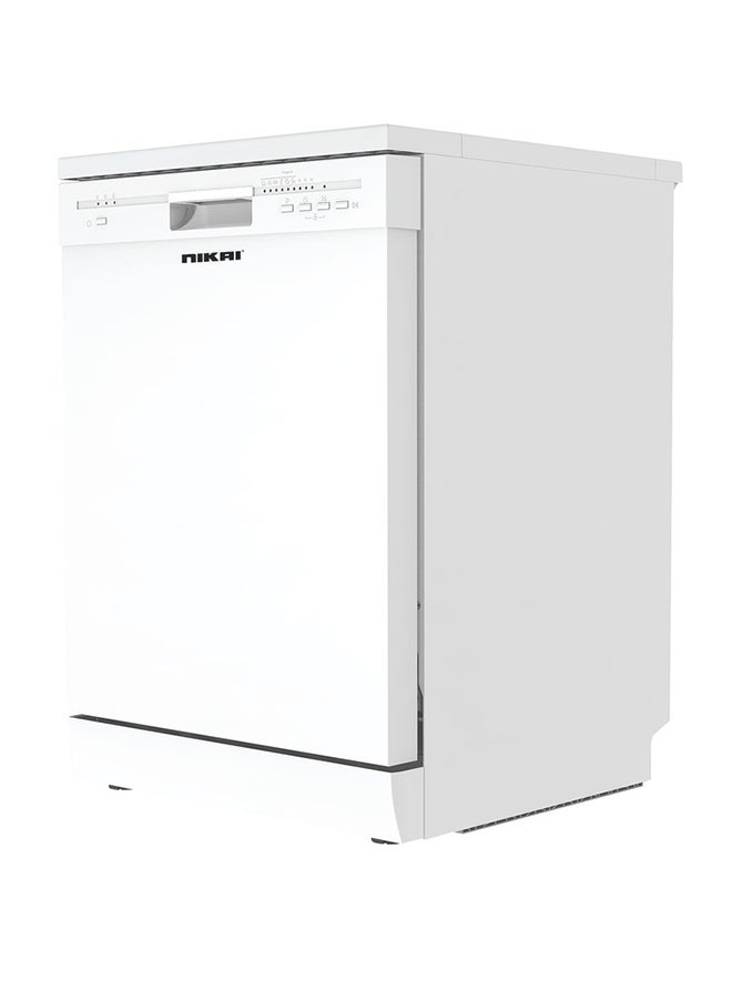 Nikai Freestanding Dishwasher, 12 Place Setting, 6 Programs, Water Overflow Protection, Silent Operation, White NDW3112PW NDW3112PW White - Image 1