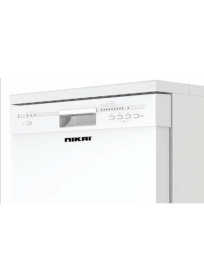 Nikai Freestanding Dishwasher, 12 Place Setting, 6 Programs, Water Overflow Protection, Silent Operation, White NDW3112PW NDW3112PW White - Image 2