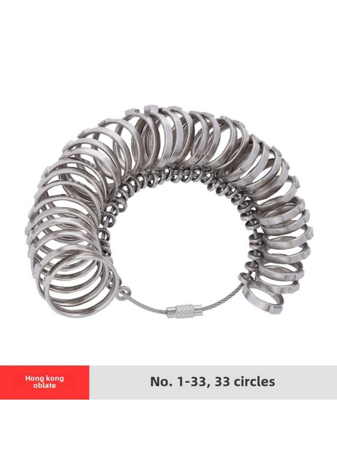 Hong Kong Ring Ring Finger Size Measurement Number Ring Ring Number Finger Number Wedding Ring Size Measurement Tool-Model:1-33 Hong Kong Semicircle