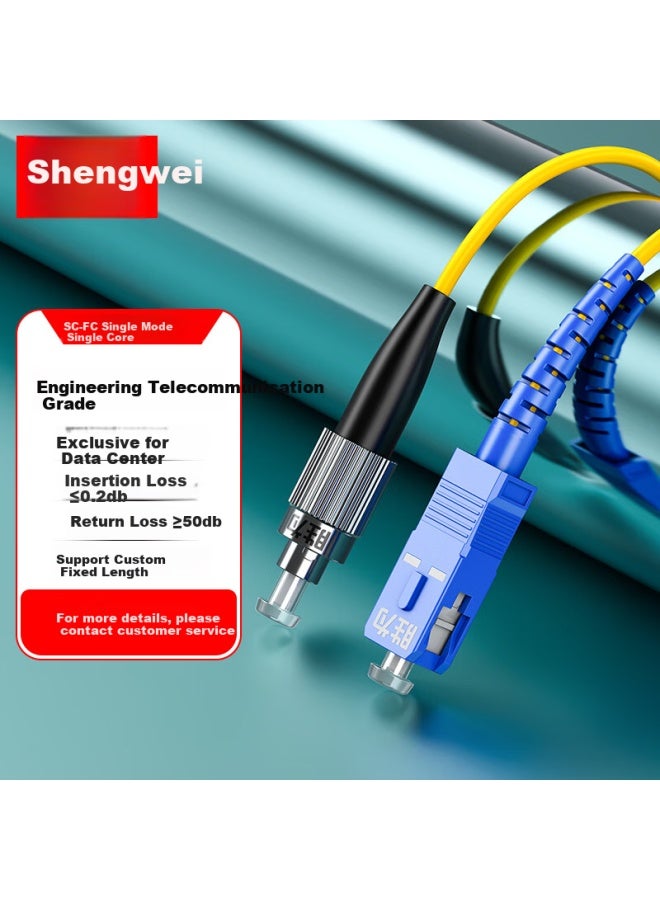 Shengwei Engineering Telecom Grade Fiber Optic Patch Cord Sc-fc Single Mode Simplex 10m 9/125 Lszh Eco-friendly Jacket Transceiver Patch Cord Fsc-502 - Image 1