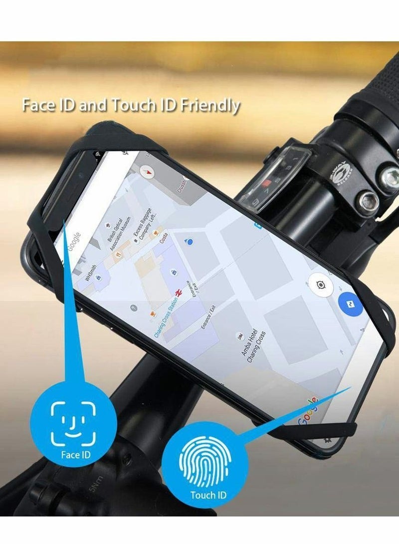 Y&D 4pcs Motorcycle Phone Mount Tether, Premium Grade Rubber, Security and Fall Prevention, for Bicycle, - Image 4