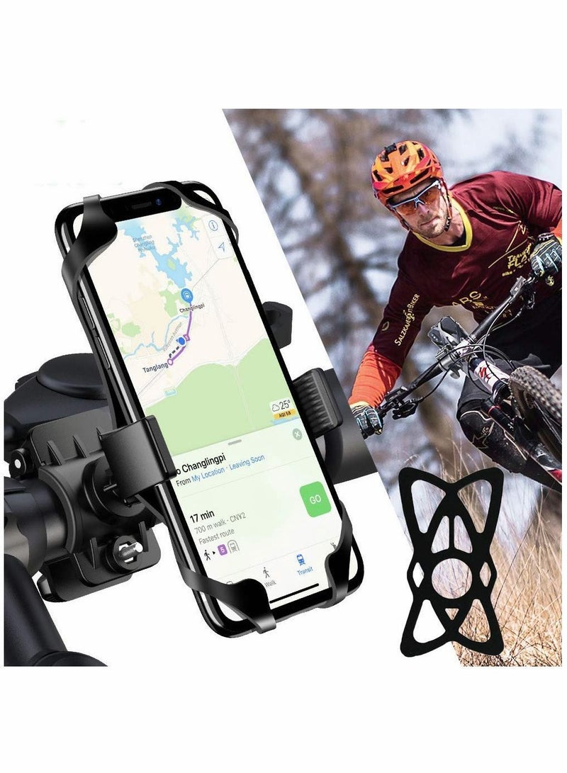 Y&D 4pcs Motorcycle Phone Mount Tether, Premium Grade Rubber, Security and Fall Prevention, for Bicycle, - Image 2