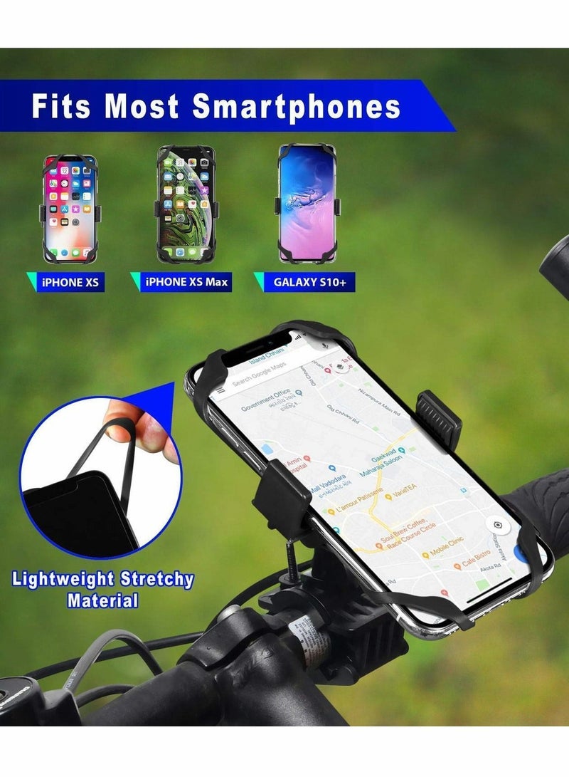 Y&D 4pcs Motorcycle Phone Mount Tether, Premium Grade Rubber, Security and Fall Prevention, for Bicycle, - Image 3