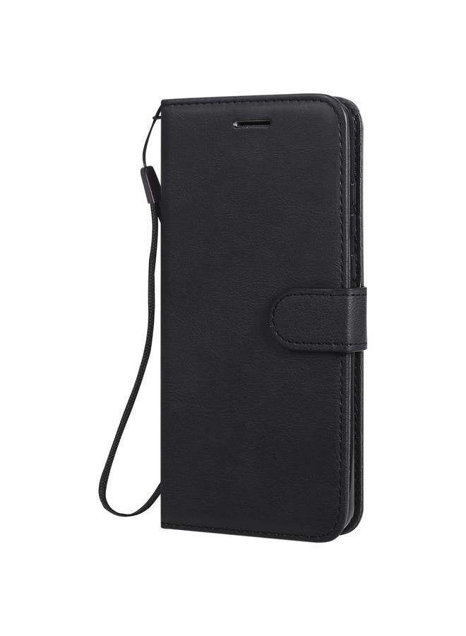 The Bros Phone Case For Huawei Y6p Solid Color Horizontal Flip Protective Leather Phone Case with Holder & Card Slots & Wallet & Lanyard - Image 2