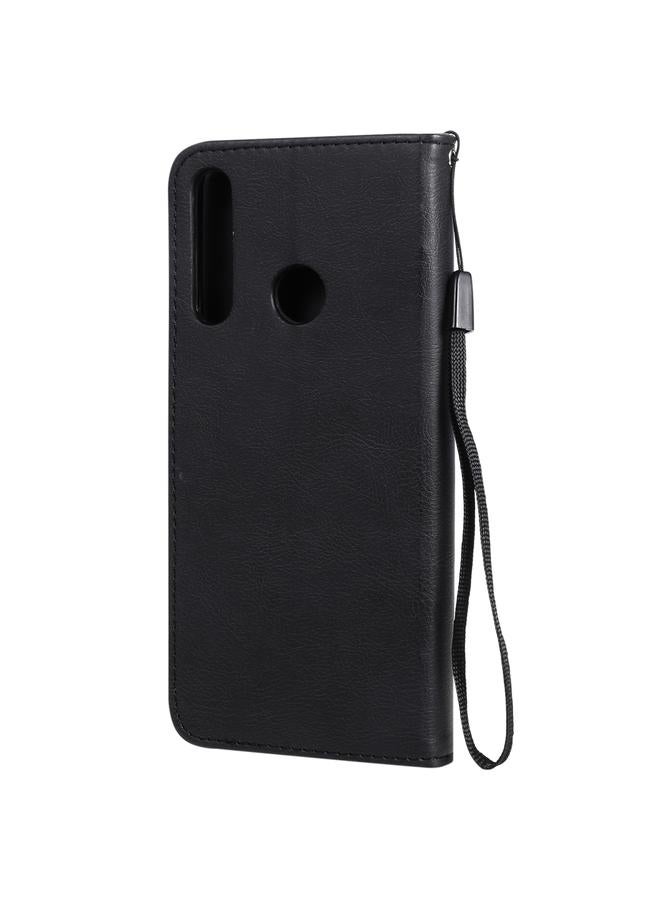 The Bros Phone Case For Huawei Y6p Solid Color Horizontal Flip Protective Leather Phone Case with Holder & Card Slots & Wallet & Lanyard - Image 5