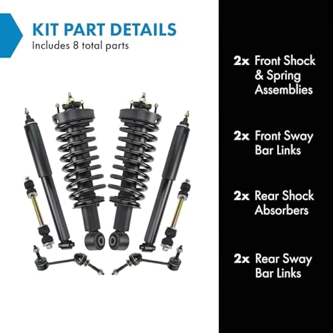 TRQ Front  Rear Suspension Kit Compatible With Front  Rear 20032011 Ford Crown Victoria Lincoln Town Car Mercury Grand Marquis - Image 4