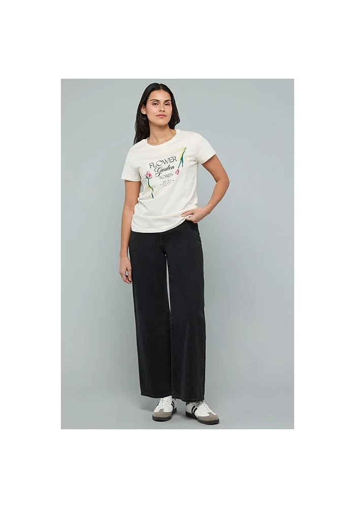 R&b Printed T-Shirt with Crew Neck and Short Sleeves