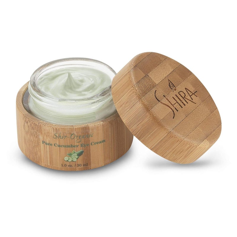 ShirOrganic Pure Cucumber Eye Cream For Dark Circles Eye Puffiness Wrinkles Instant Hydration Anti Aging Eye Cream for All Skin Type 30 ML