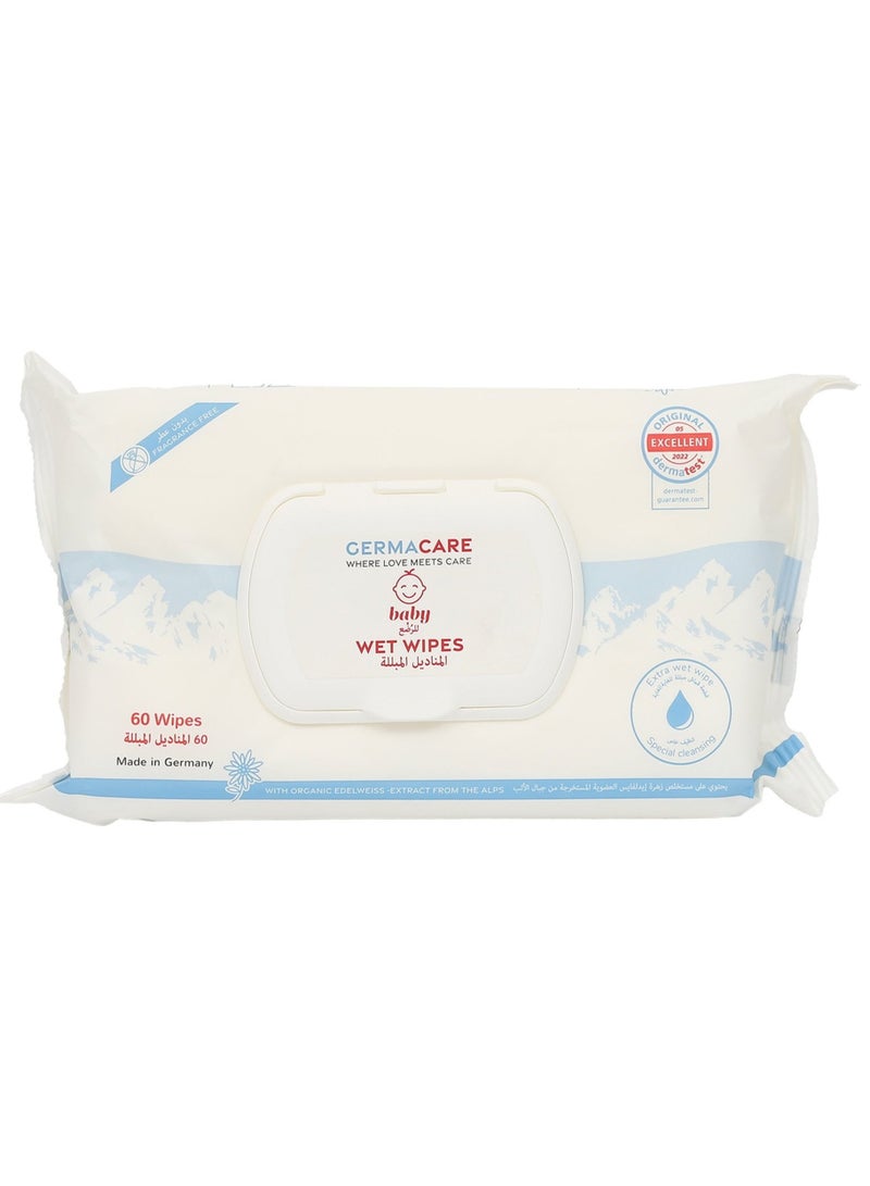 Germacare Baby Wet Water Wipes For Newborn 60Sheets - Image 1
