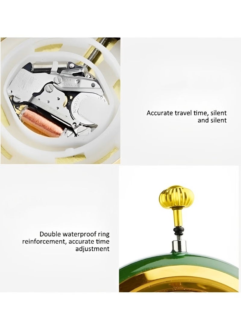 REOCLE Women's Wrist  Watch Luxury Dress Jade Watch with Imported Movement & Leather Strap & Luminous Hands & Waterproof Dial - Image 2