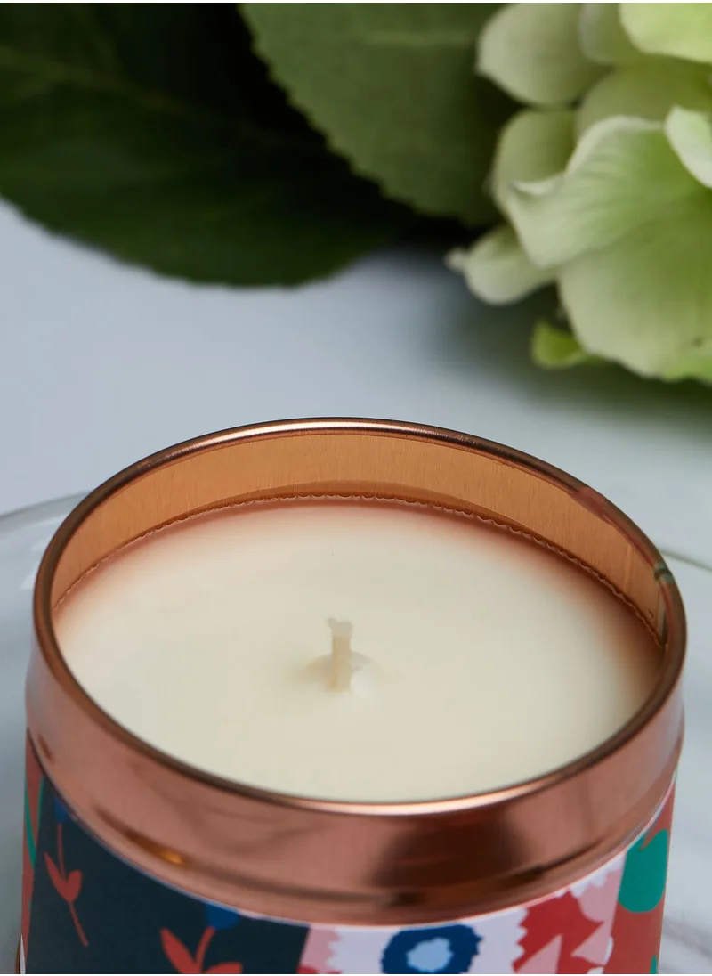 Flamingo Candles M Initial Floral Candle
