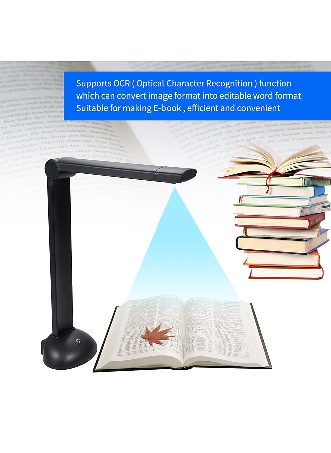 Generic - Document Camera Book Scanner A3 A4 Size with LED Fill Light HD 16 Mega-pixels High Speed Scanning Support Multi-Language OCR Software USB Port Compatible with Windows - Image 1