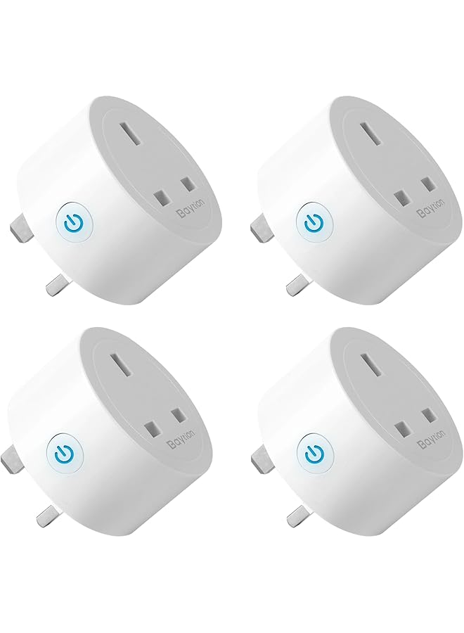 Baytion Baytion WiFi Smart Plug, 16A WLAN Smart Socket with Energy Monitoring,4 Pack 2.4GHz WiFi Outlet with Smart Life APP Wireless Remote Control,Works with Alexa and GL Home (No Hub Required)(4 Pack)  - Image 1