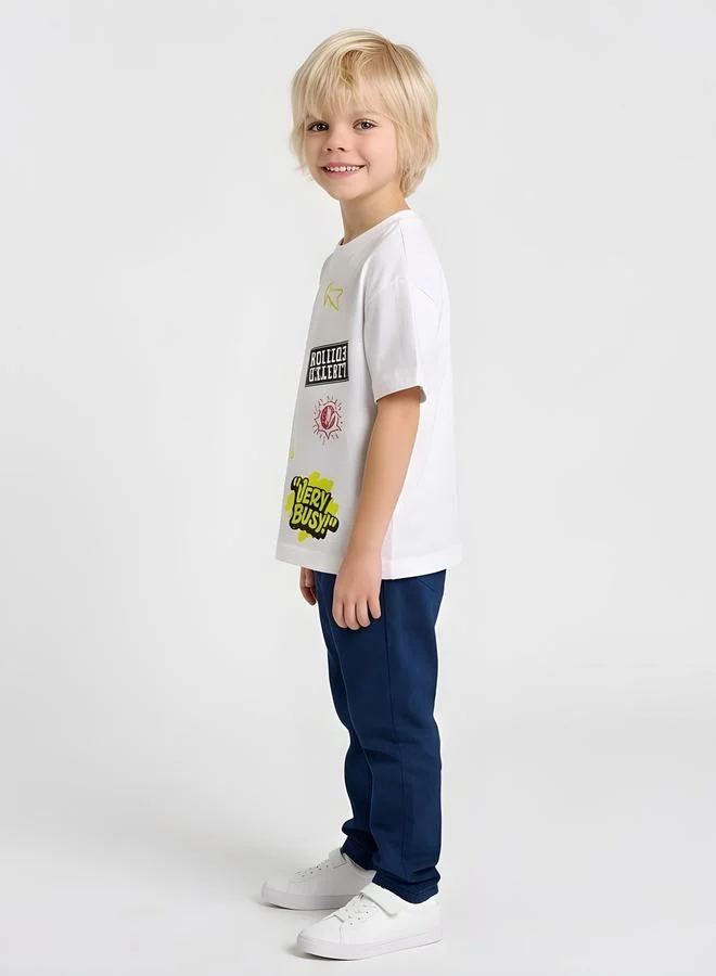Take Two Boys Oversized Graphic T-Shirt By Juniorloom