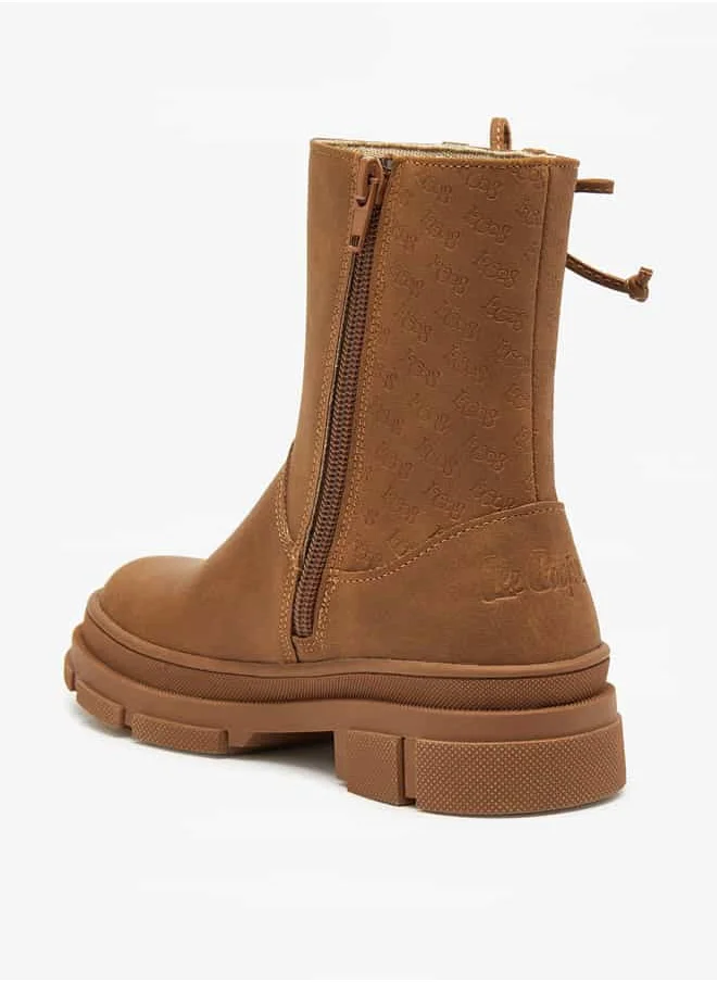 Lee Cooper Girls' Logo Detail Boots with Side Lace