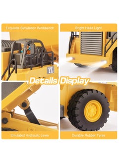 JoyousSto Remote Control Dump Truck with light Yellow RC Dump Truck Toys Construction Vehicle with Rechargeable Battery for Kids Boys Ages 5 age+  - Image 5