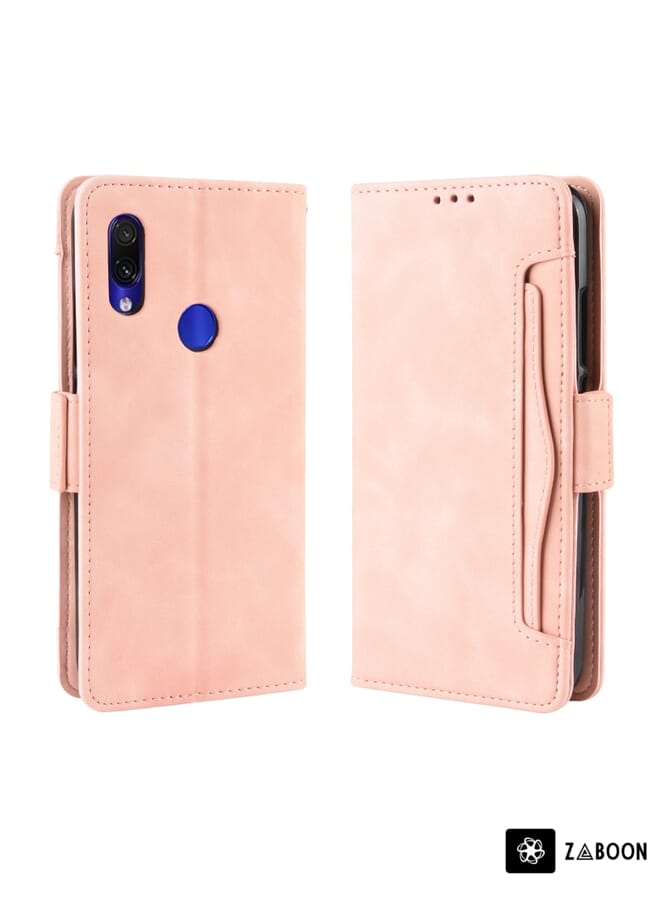 Zaboon Wallet Style Skin Feel Calf Pattern Leather Case Protective Case For Xiaomi Redmi 7,with Separate Card Slot - Image 1