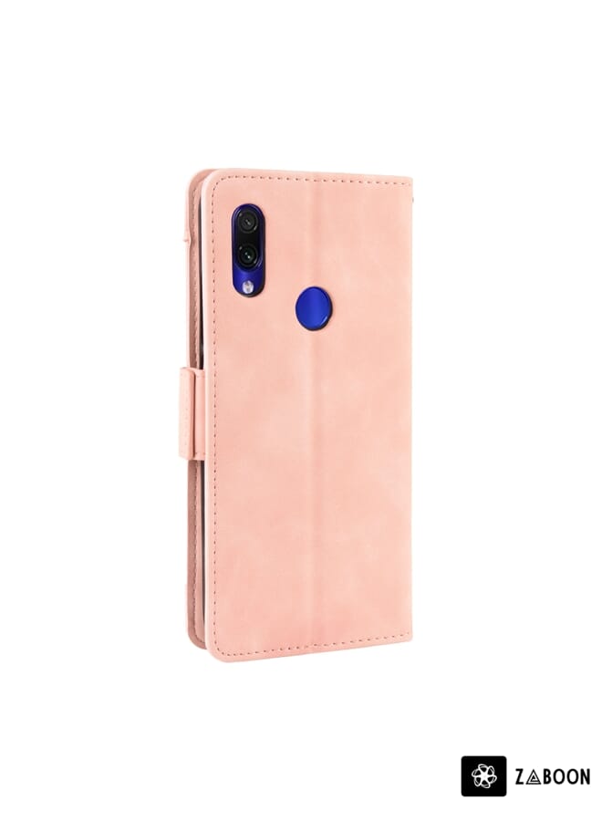 Zaboon Wallet Style Skin Feel Calf Pattern Leather Case Protective Case For Xiaomi Redmi 7,with Separate Card Slot - Image 2