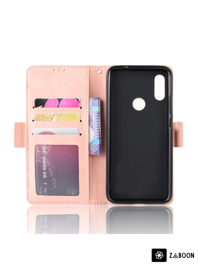 Zaboon Wallet Style Skin Feel Calf Pattern Leather Case Protective Case For Xiaomi Redmi 7,with Separate Card Slot - Image 3