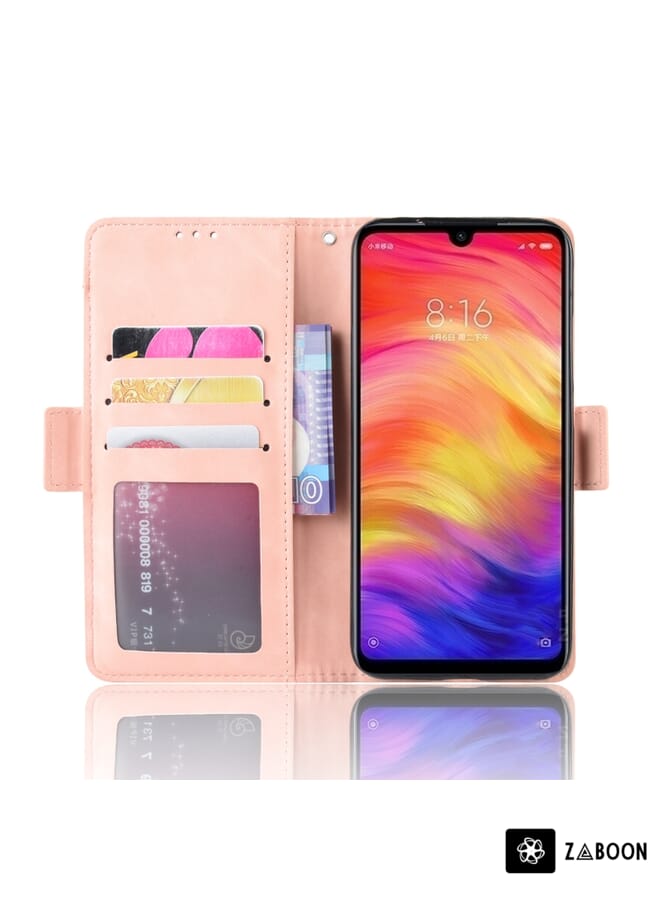 Zaboon Wallet Style Skin Feel Calf Pattern Leather Case Protective Case For Xiaomi Redmi 7,with Separate Card Slot - Image 4