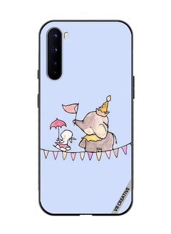 Protective Case Cover For OnePlus Nord Merry Elephant Design Multicolour