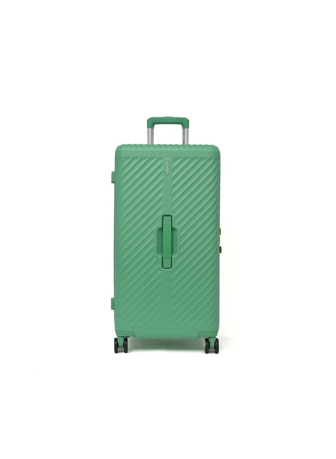 Cedro CEDRO 26-inch Hardside Polycarbonate Trunk Luggage with Spinner Wheels, Green