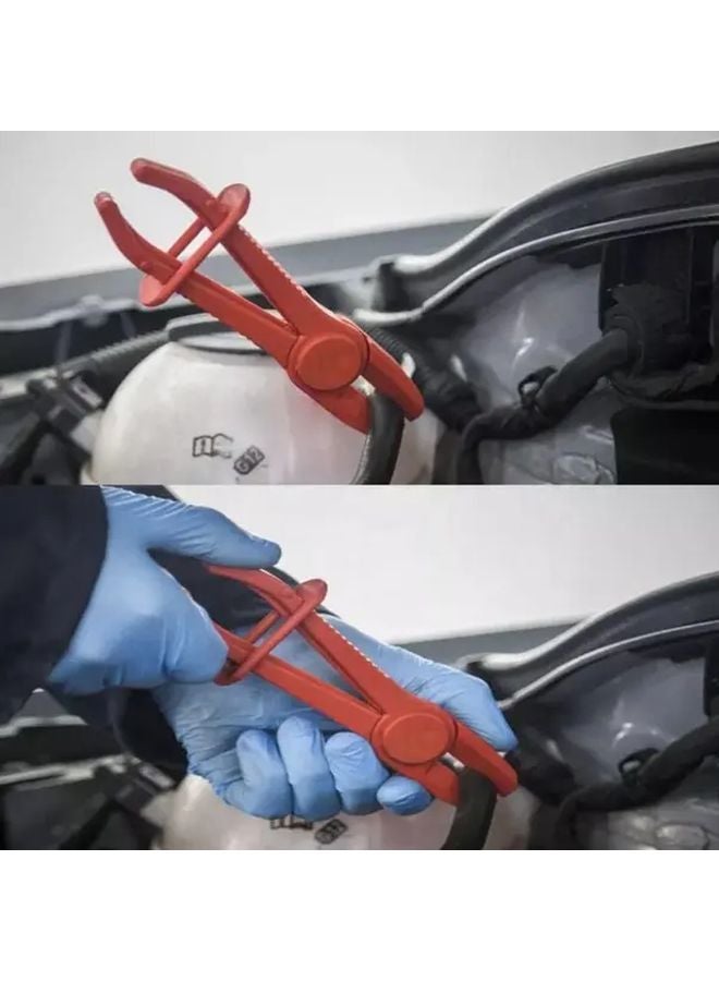 Red Nylon Hose Clamp Set Hands Free Brake Fuel and Water Pipe Clamps 1 Set - Image 5
