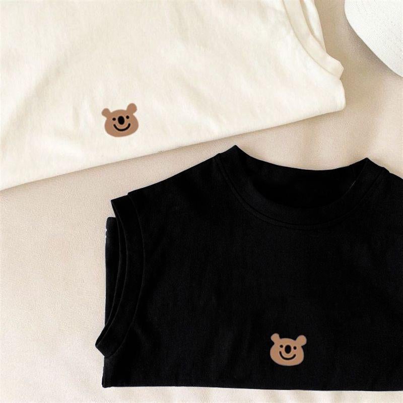 Children'S Cotton Vest Boys And Girls Summer Thin Sleeveless Top Small Children'S Baby Round Neck Loose T-Shirt - Image 4