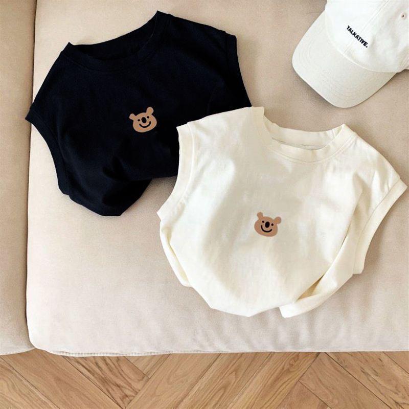 Children'S Cotton Vest Boys And Girls Summer Thin Sleeveless Top Small Children'S Baby Round Neck Loose T-Shirt - Image 3