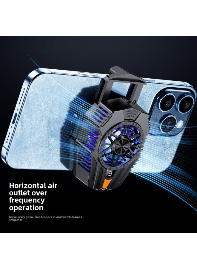 Mobile Phone Radiator Dual-core Semiconductor Icing Cooler Back Clip Game E-sports King Eating Chicken Live Magnetic Attraction-color:Radiator 【black】 Standard Style - Image 4