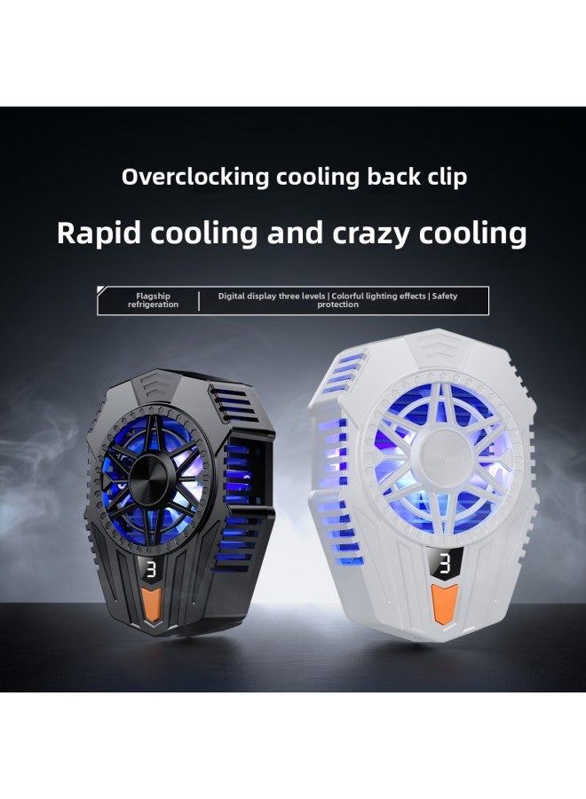 Mobile Phone Radiator Dual-core Semiconductor Icing Cooler Back Clip Game E-sports King Eating Chicken Live Magnetic Attraction-color:Radiator 【black】 Standard Style - Image 2