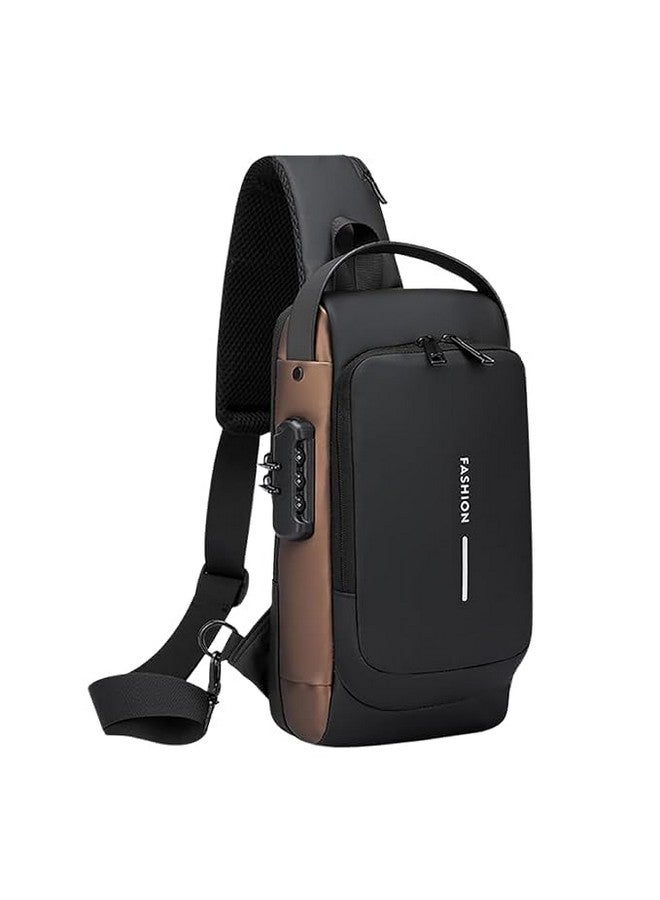 BLINE Waterproof Polyester Slim Unisex Crossbody Sling Bag Chest Backpack Men's Shoulder Bag, Leisure Travel Handbag, Hard Shell Anti-Theft Chest Bag - Image 1